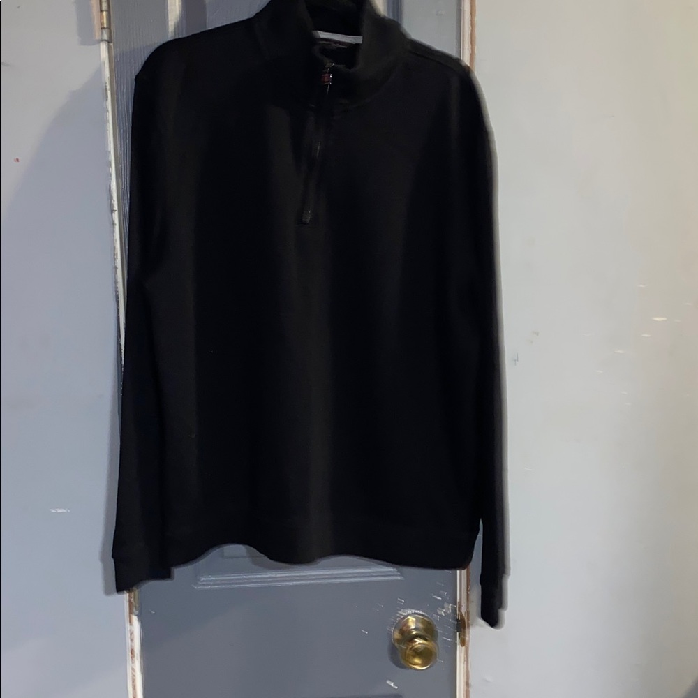 Black -brown -Zip Pullover very comfortable very well